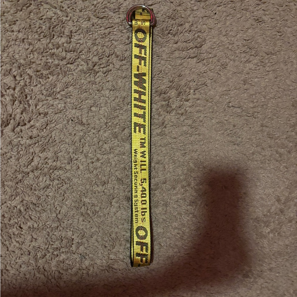 Off-White Yellow Logo Belt